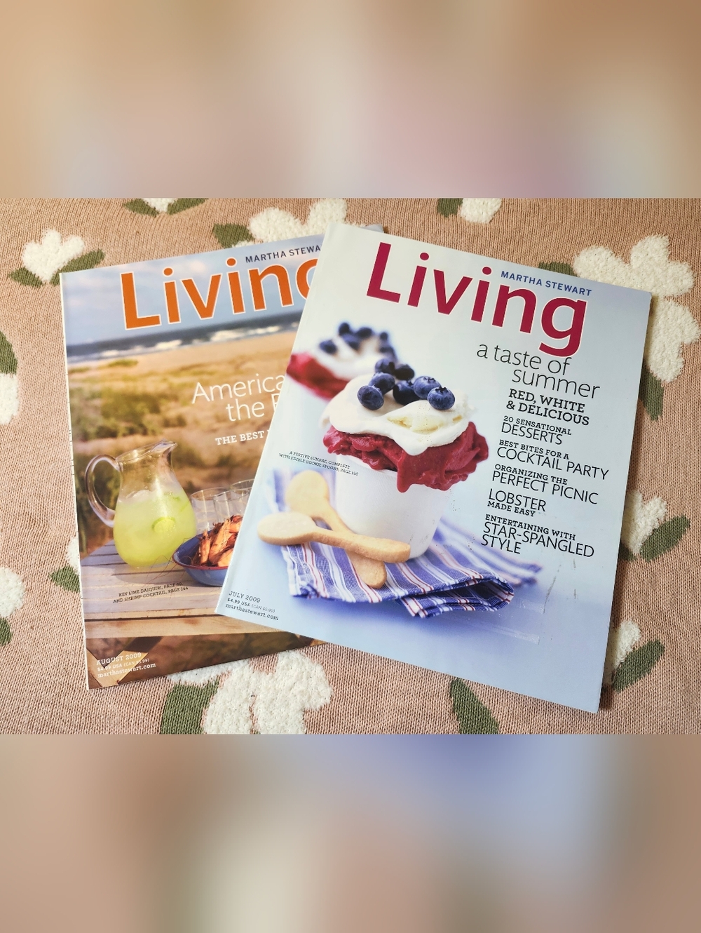 2 Martha Stewart Living Magazine 2009 July Taste Of Summer August Farm Stand
